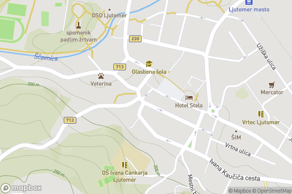 static Mapbox map