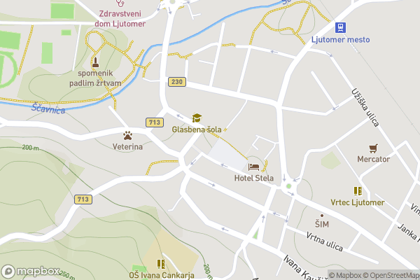 static Mapbox map