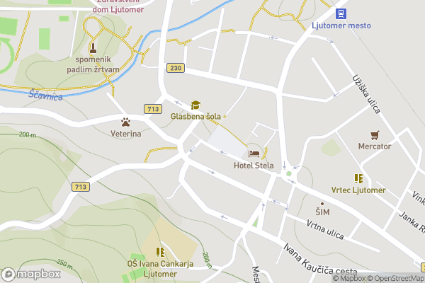 static Mapbox map