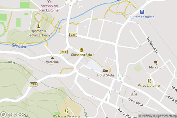 static Mapbox map