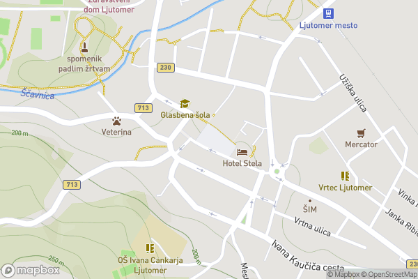 static Mapbox map