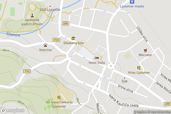 static Mapbox map