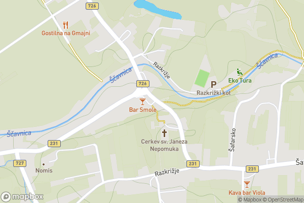 static Mapbox map