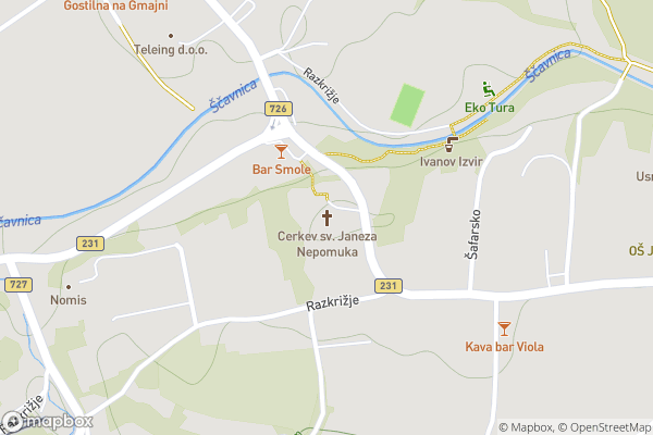 static Mapbox map